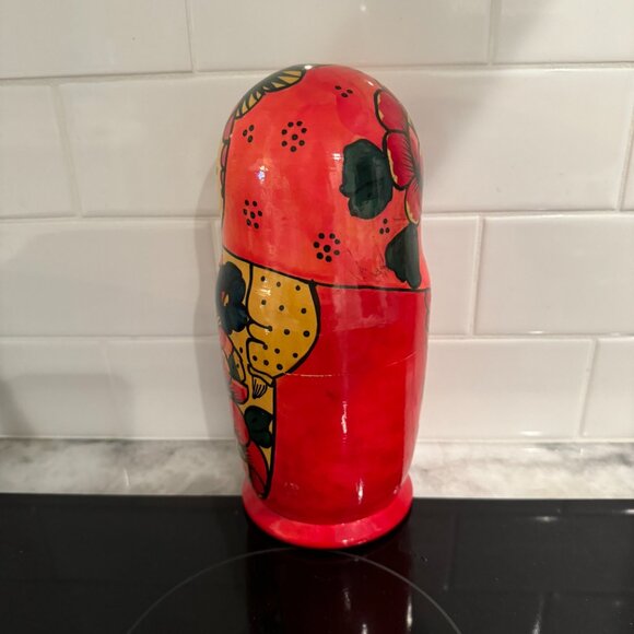 Vintage Russian Nesting Dolls 1990s Set 8 Hand-Painted Matryoshka Stacking rare - Picture 4 of 16